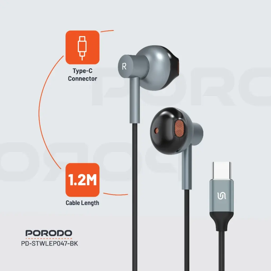 هندزفری Porodo Soundtec Stereo Earphones